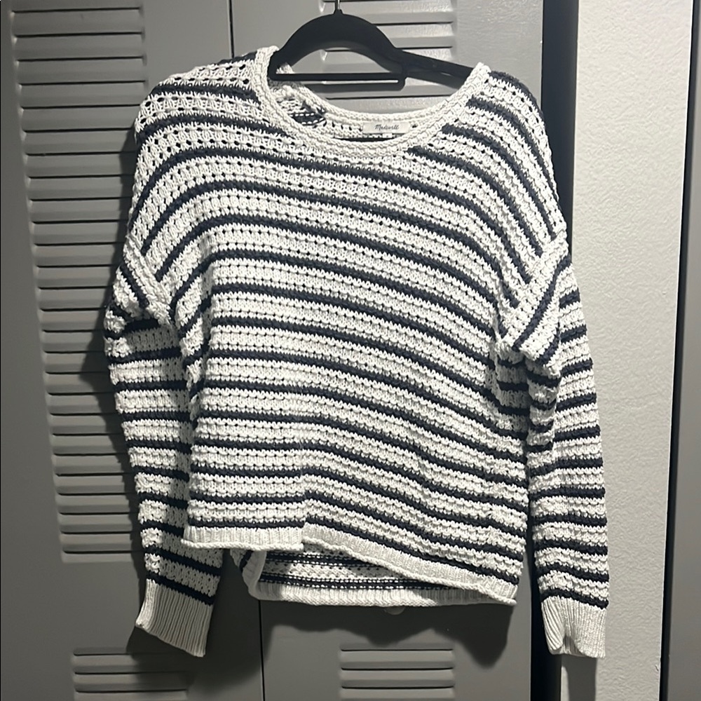 Madewell Black and White Striped Sweater